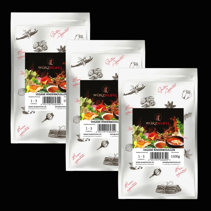 Klare Rindersuppe, vegane Rinderbouillon (Instant)