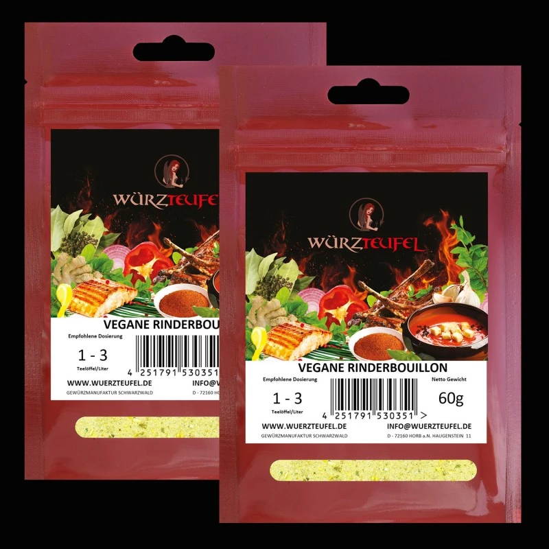 Klare Rindersuppe, vegane Rinderbouillon (Instant)