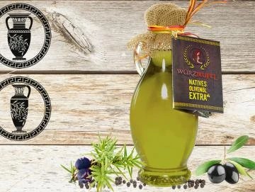 Wacholder-schwarzer Pfeffer (aromatisiertes Olivenöl)