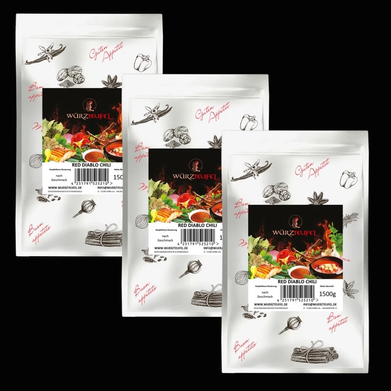 Chili extrascharf (Red Diablo/Hot Diavolo), gemahlen