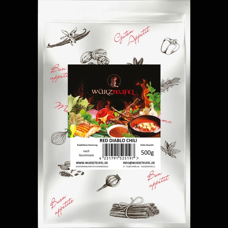 Chili extrascharf (Red Diablo/Hot Diavolo), gemahlen