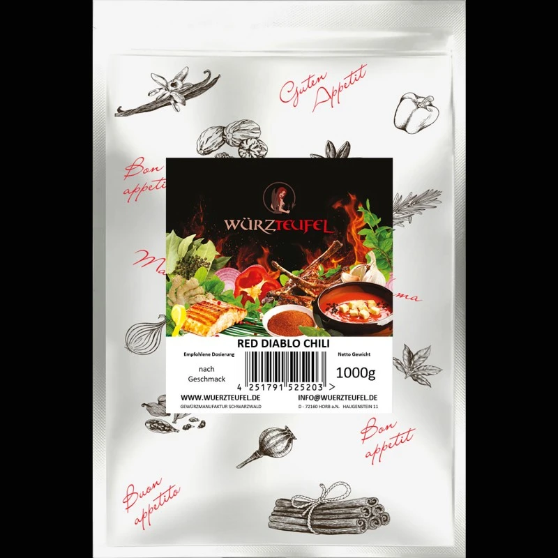 Chili extrascharf (Red Diablo/Hot Diavolo), gemahlen
