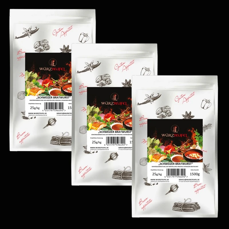 Kalbsbratwurst-Gewürz (Schweizer Bratwurst) zur Wurstherstellung