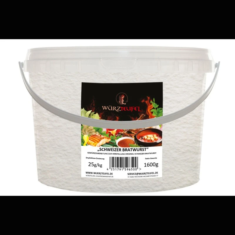 Kalbsbratwurst-Gewürz (Schweizer Bratwurst) zur Wurstherstellung