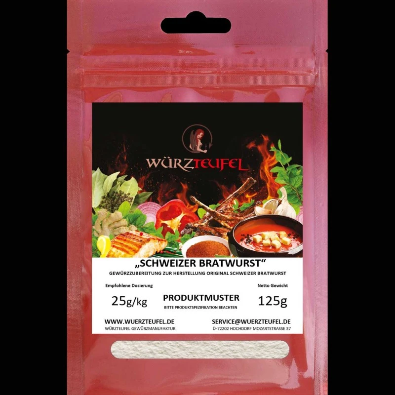 Kalbsbratwurst-Gewürz (Schweizer Bratwurst) zur Wurstherstellung