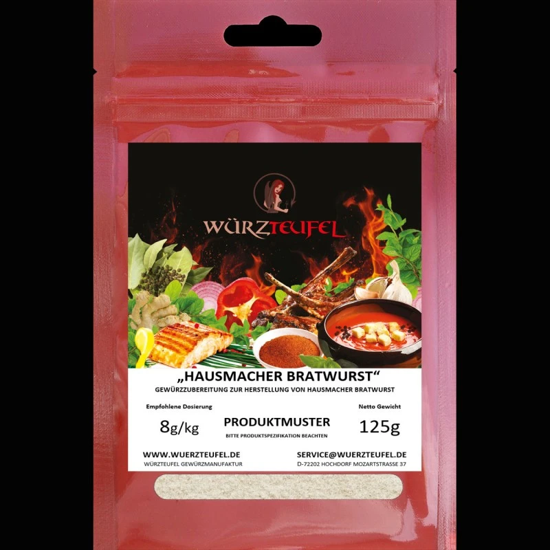 Bratwurst-Gewürz (Hausmacher-Art) zur Wurstherstellung