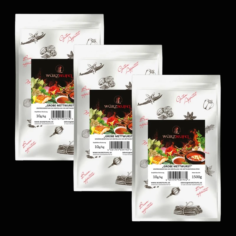 Mettwurst-Gewürz (Grobe Mettwurst, Teewurst, Braunschweiger) zur Wurstherstellung