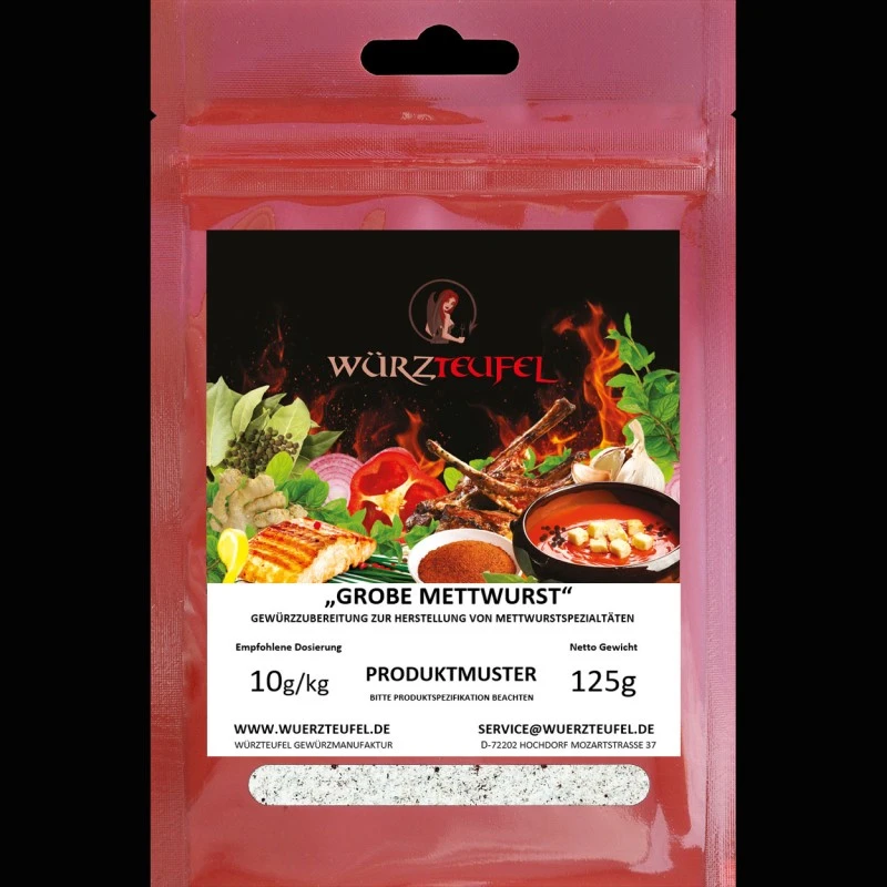 Mettwurst-Gewürz (Grobe Mettwurst, Teewurst, Braunschweiger) zur Wurstherstellung