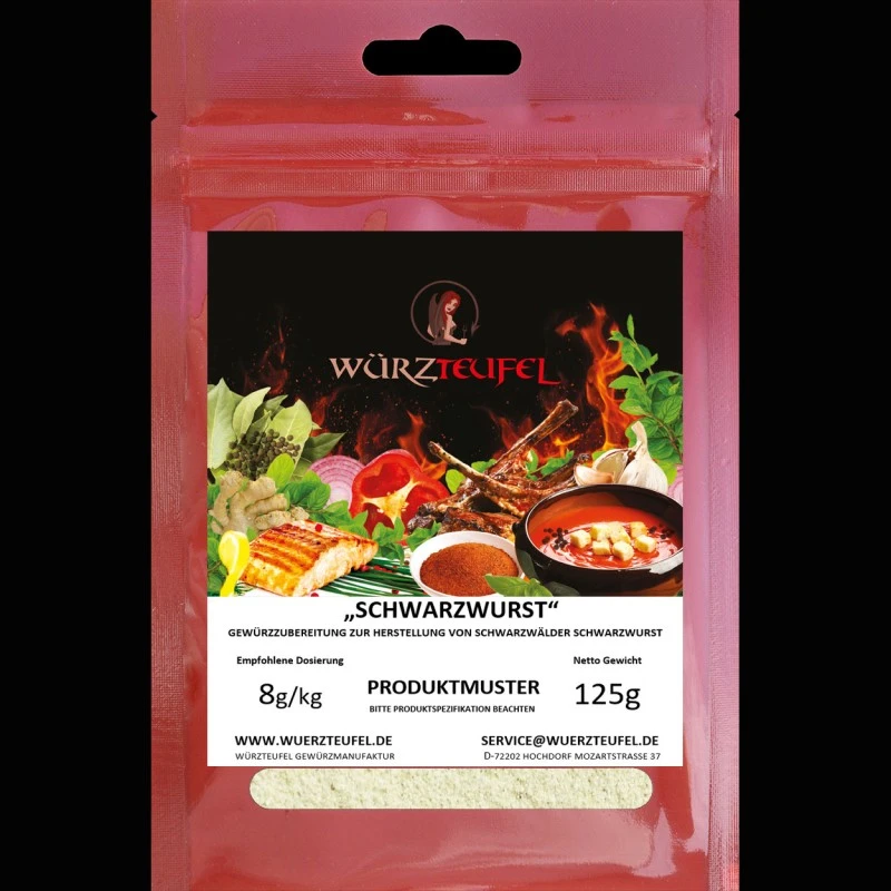 Schwarzwurst-Gewürz zur Wurstherstellung