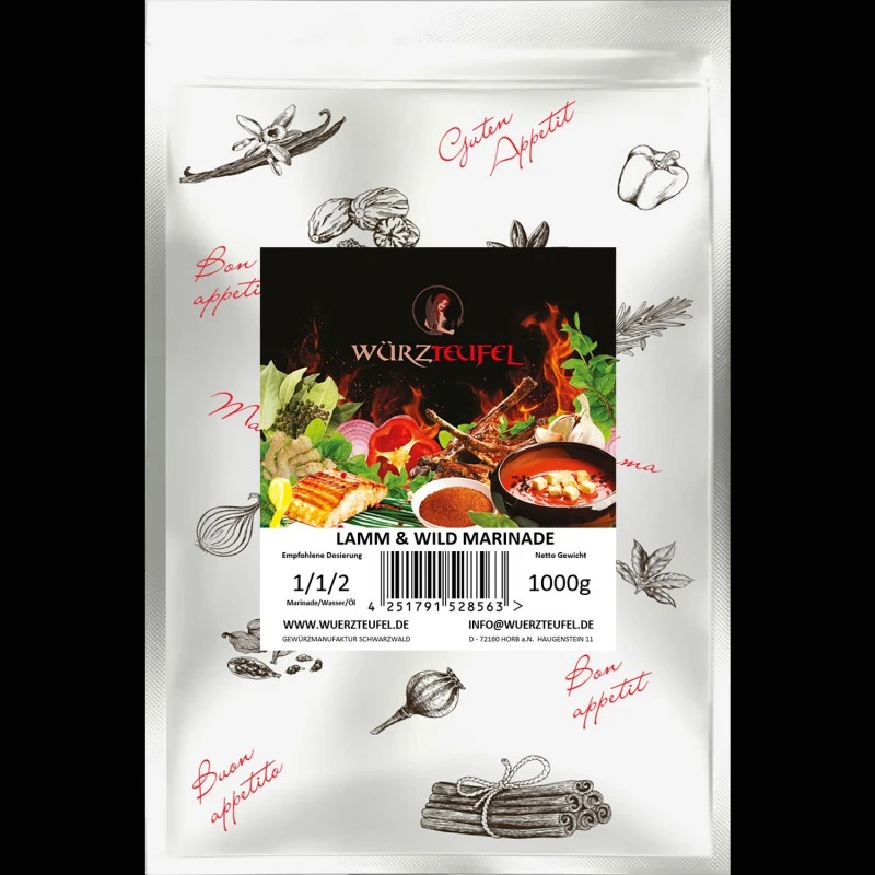 Lamm- und Wild-Marinade (Instantpulver)