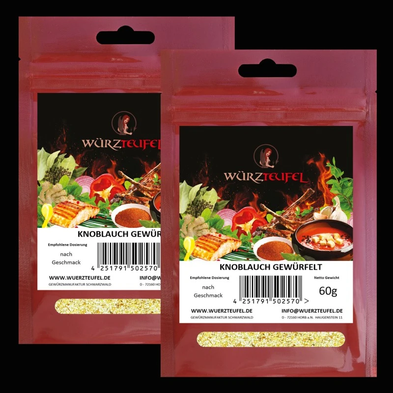 Knoblauch, fein gewürfelt (G1)