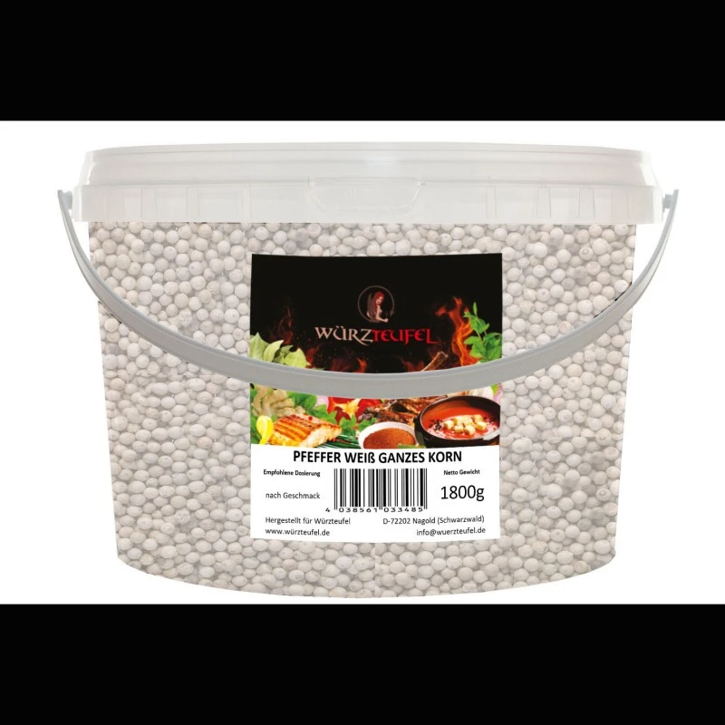 Pfeffer weiß, ganz