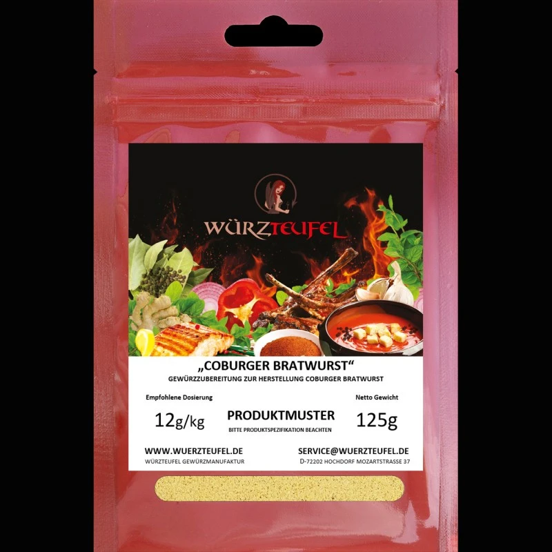 Coburger-Bratwurst-Gewürzmix zur Wurstherstellung