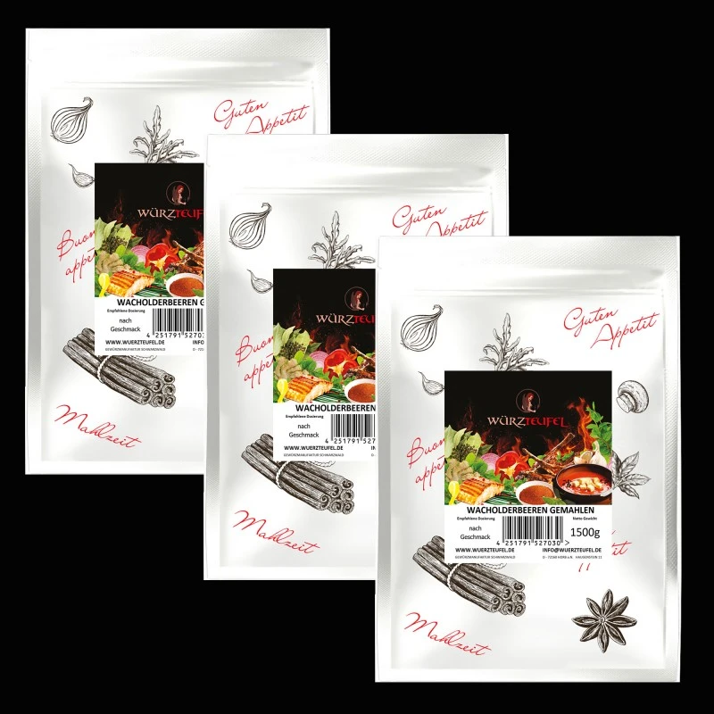 Wacholderbeeren, gemahlen