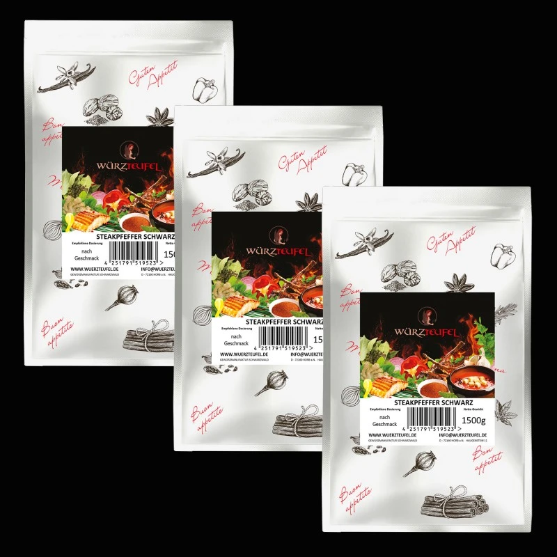 Pfeffer schwarz, fein geschrotet