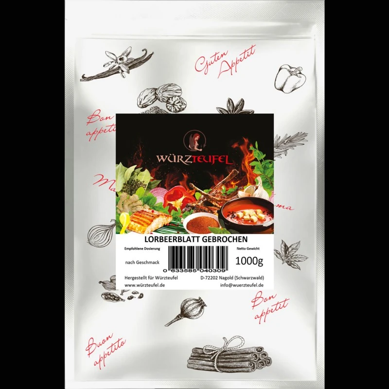 Lorbeerblatt, geschrotet