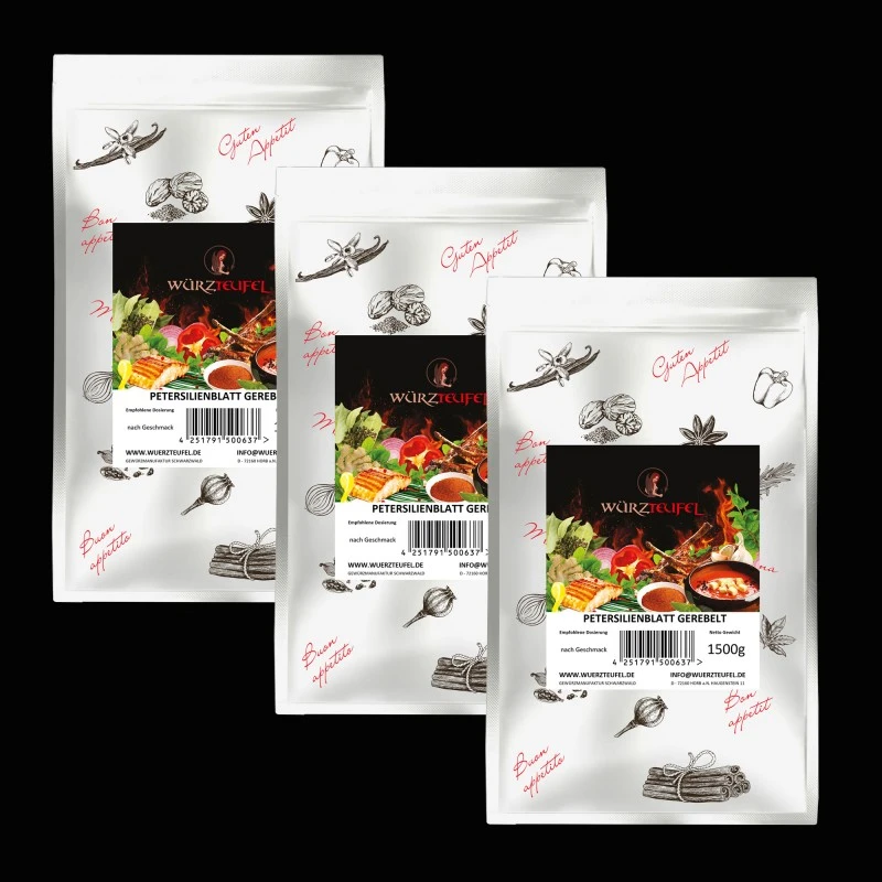 Petersilie, gerebelt