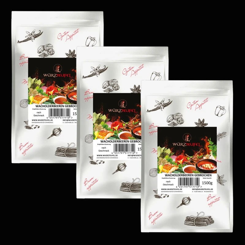 Wacholderbeeren, geschrotet