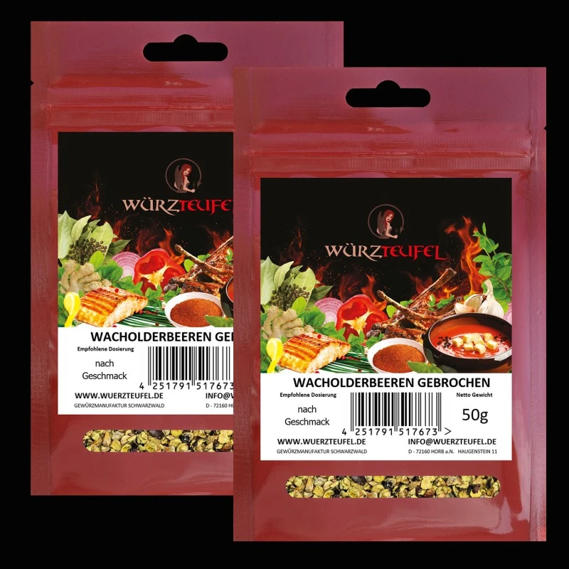 Wacholderbeeren, geschrotet