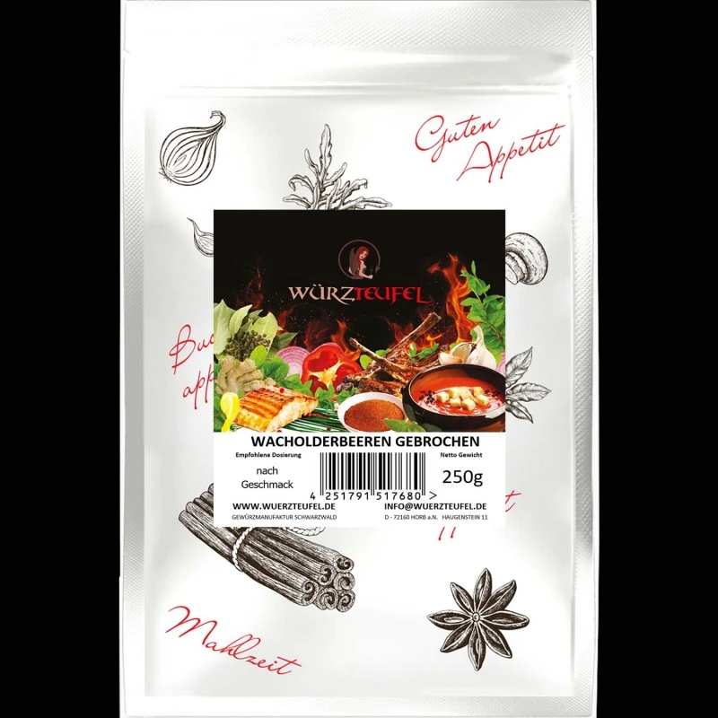 Wacholderbeeren, geschrotet